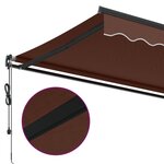 vidaXL Auvent rétractable automatique marron 450x350 cm