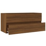vidaXL Armoire de lavabo Chêne marron 100x38 5x45 cm Bois d'ingénierie