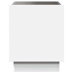 vidaXL Table de chevet avec LED infini blanc 40x40x50 cm