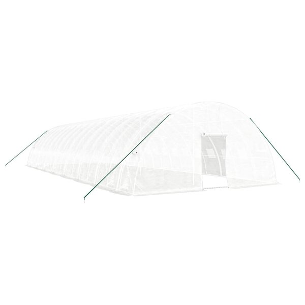vidaXL Serre avec cadre en acier blanc 96 m² 16x6x2 85 m