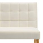 vidaXL Banc 140 cm Crème Velours