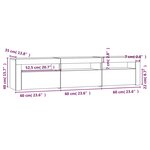 vidaXL Meuble TV avec lumières LED Chêne marron 180x35x40 cm