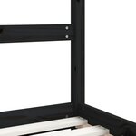vidaXL Cadre de lit pour enfants noir 90x190 cm bois de pin massif