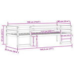 vidaXL Cadre de lit pour enfants sans matelas 90x190 cm pin massif