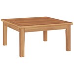 Ensemble de salle à manger de jardin 5 pièces vidaXL avec coussins en bois massif Teck