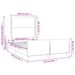 vidaXL Cadre de lit sans matelas gris 120x190 cm similicuir