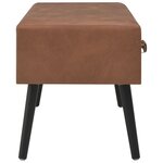 vidaXL Table basse Marron foncé 80x40x46 cm Similicuir