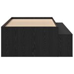 vidaXL Cadre de lit de rangement Chêne Noir 80x200 cm