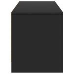 vidaXL Meuble TV avec LED noir 165x34x40 cm bois d'ingénierie