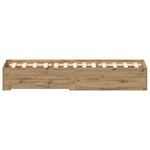 Cadre de lit vidaXL avec tiroirs Chêne Artisan 120x190 cm Bois reconstitué