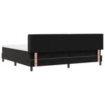 vidaXL Lit à ressort avec matelas Noir 200x200 cm Velours
