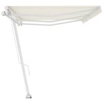 vidaXL Auvent manuel rétractable sur pied 600x300 cm Crème