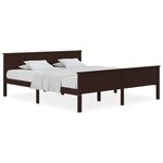 vidaXL Cadre de lit Marron foncé Bois de pin massif 200x200 cm