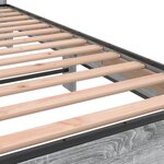 vidaXL Cadre de lit sonoma gris 200x200 cm bois d'ingénierie et métal