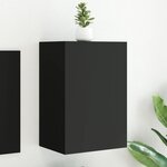 vidaXL Meuble TV mural noir 40 5x30x60 cm bois d'ingénierie