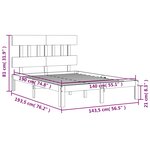 vidaXL Cadre de lit sans matelas blanc 140x190 cm bois de pin massif