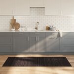 vidaXL Tapis rectangulaire marron foncé 80x200 cm bambou