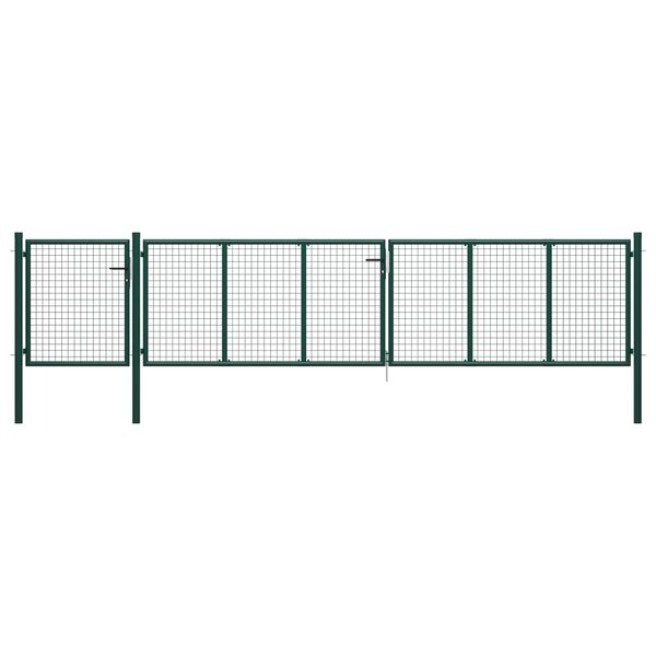 vidaXL Portail de jardin Acier 500 x 100 cm Vert