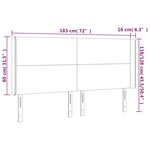 vidaXL Tête de lit à LED Cappuccino 183x16x118/128 cm Similicuir