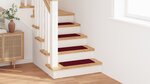 Tapis d'escalier vidaXL avec dos en latex Bordeaux 25x60 cm