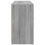 vidaXL Buffet avec lumières LED sonoma gris 123x37x67 cm