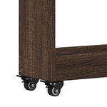 vidaXL Armoire avec roues chêne marron 60x22x79 cm bois d'ingénierie