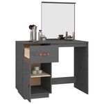 vidaXL Coiffeuse Gris 95x50x134 cm Bois de pin massif