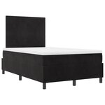 Lit Box Spring vidaXL avec Matelas Noir Petit Double Velours