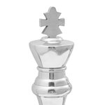 vidaXL Sculptures d'échecs 2 Pièces Argent Aluminium