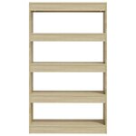 vidaXL Bibliothèque/Séparateur de pièce Chêne sonoma bois d'ingénierie