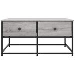 vidaXL Table basse sonoma gris 80x80x40 cm bois d'ingénierie