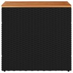 vidaXL Table d'appoint de jardin dessus en bois noir 58x27 5x55 cm