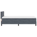 vidaXL Lit Box Spring avec Matelas & LED Gris Foncé 90x190 cm Velours