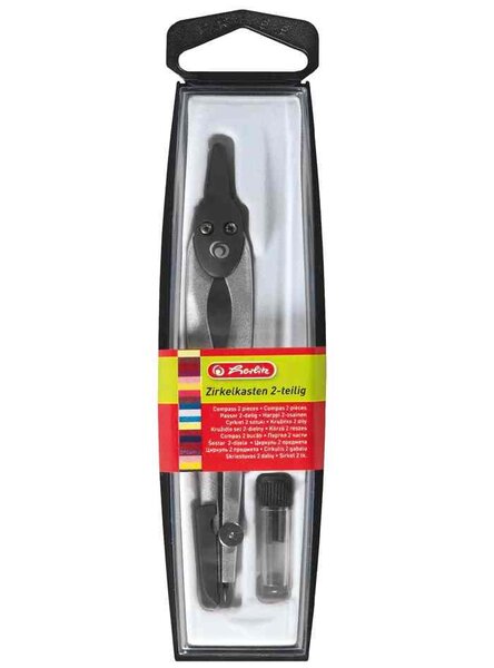 boîte à compas 2 pièces, noir HERLITZ