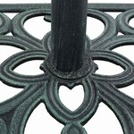 vidaXL Socle de parasol vert 12 kg 49 cm fonte