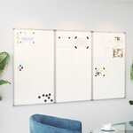 vidaXL Tableau blanc magnétique pliable 150x80x1 7 cm aluminium