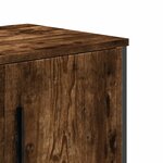 vidaXL Meuble TV chêne fumé 180x34x41 cm bois d'ingénierie