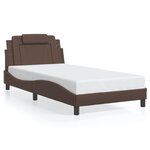 vidaXL Cadre de lit sans matelas marron 100x200 cm similicuir