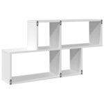vidaXL Étagère murale blanc 100x20x53 cm bois d'ingénierie