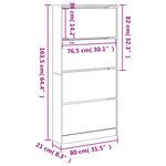 vidaXL Armoire à chaussures 4 tiroirs rabattables chêne marron