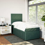 vidaXL Sommier à lattes de lit avec matelas Vert foncé 90x190 cm