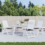 vidaXL Coussins de chaise jardin lot de 4 noir 40x40x4 cm tissu oxford