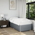 vidaXL Cadre de lit Gris clair 80x200 cm Tissu