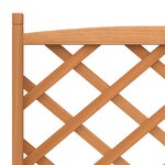 vidaXL Jardinière avec treillis et roues marron bois massif de sapin