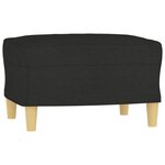 vidaXL Ensemble de canapés 3 Pièces avec coussins noir tissu