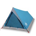 vidaXL Tente de camping 2 personnes bleu imperméable