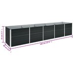 vidaXL Lit surélevé de jardin Acier galvanisé 400x80x45 cm Anthracite