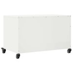 vidaXL Meuble TV blanc 68x39x43 5 cm acier laminé à froid