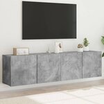 vidaXL Meubles TV muraux 2 Pièces gris béton 80x30x41 cm