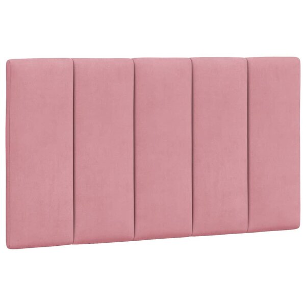 vidaXL Coussin de tête de lit rose 90 cm velours